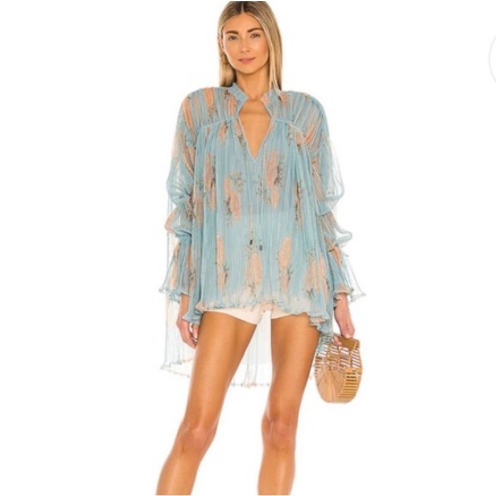Free People Dahlia Pleated Beachy Tunic